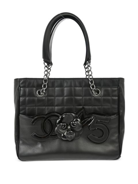 HOT SALE CHANEL 2006 Choco Bar Camellia tote bag Women