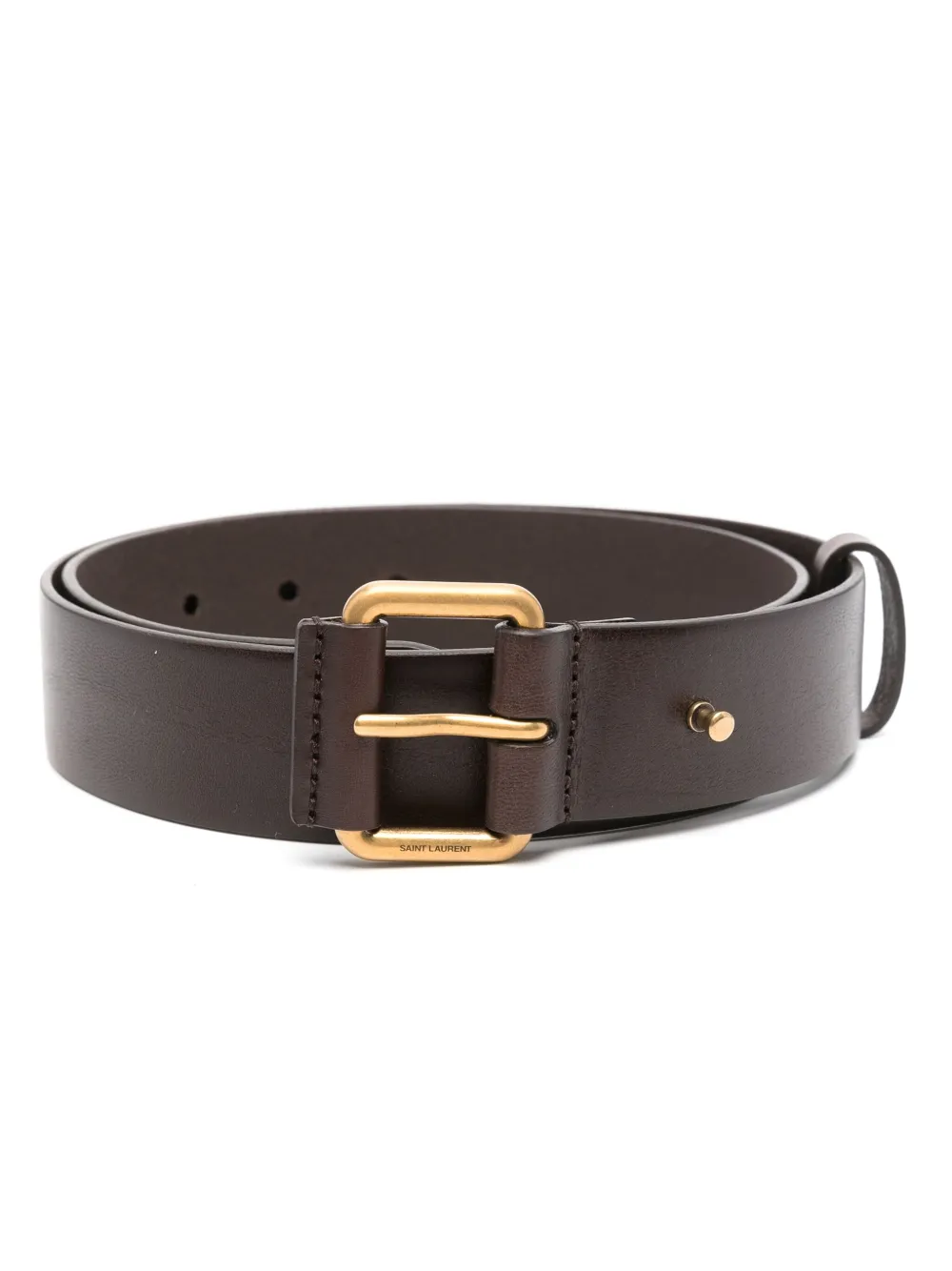 Saint Laurent Leren riem Bruin