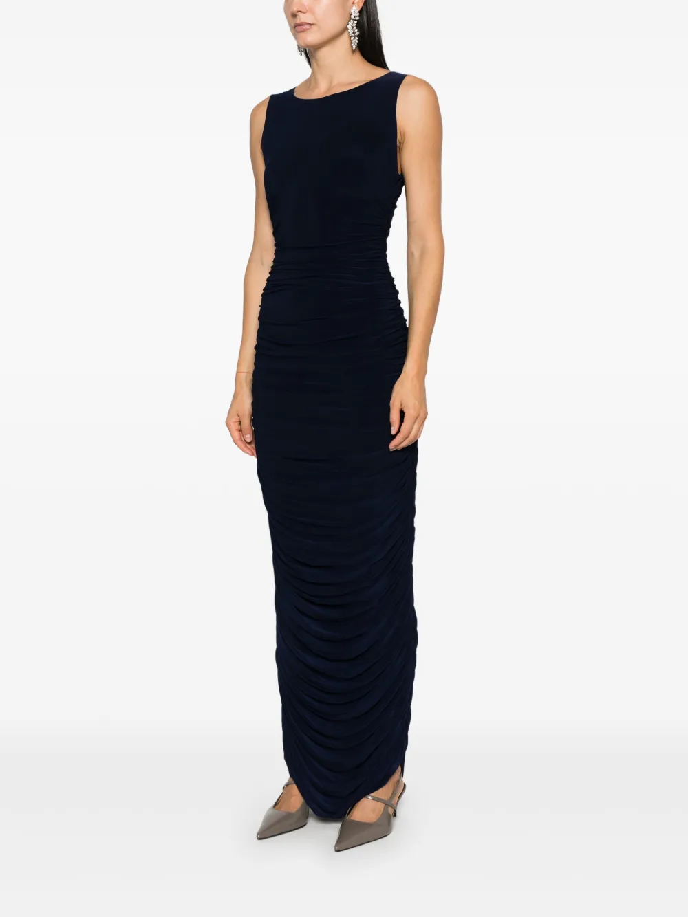 Norma Kamali Mouwloze avondjurk Blauw