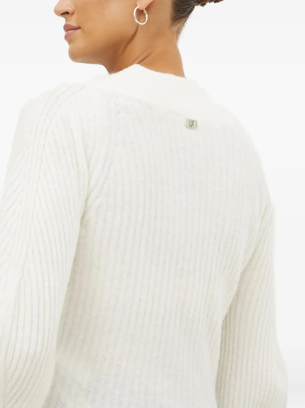 Liu •jo Buttoned Cardigan In White