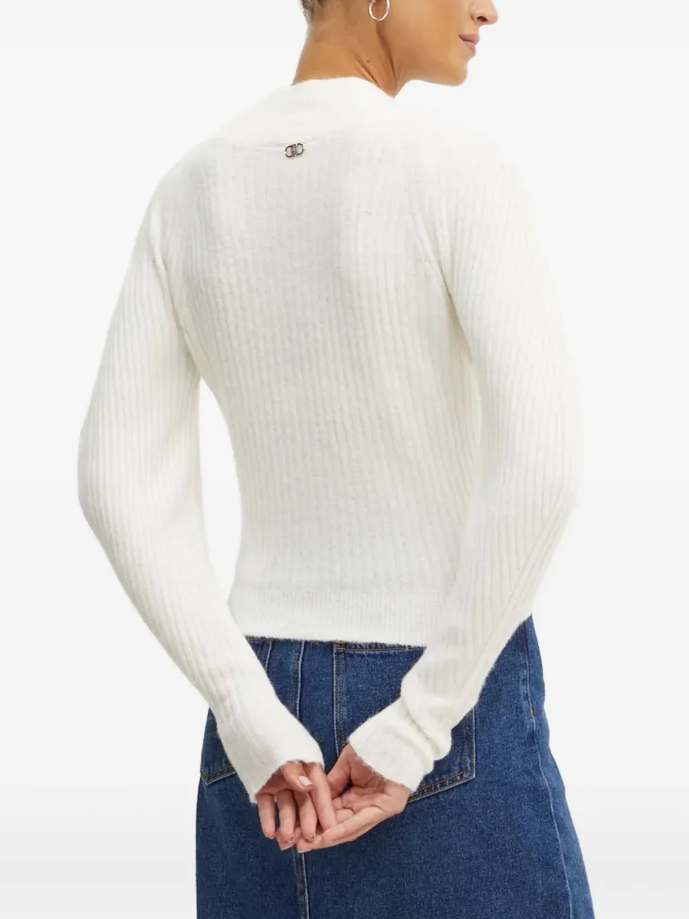 Liu •jo Buttoned Cardigan In White