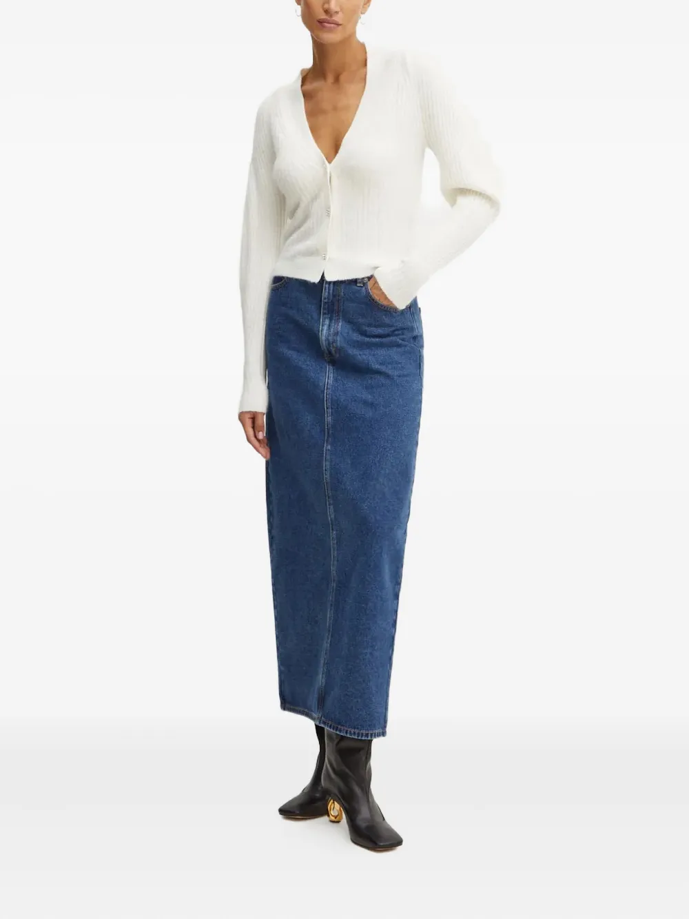 Liu •jo Buttoned Cardigan In White