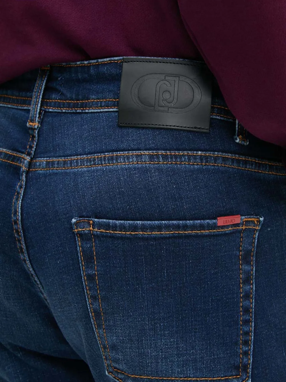 Liu •jo Logo-patch Jeans In Blue