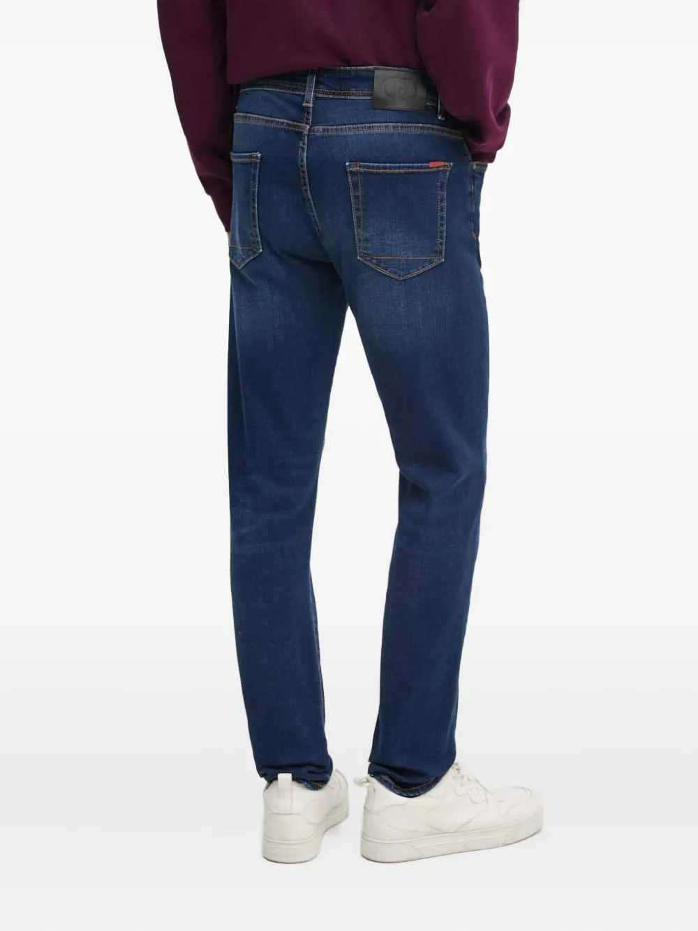 Liu •jo Logo-patch Jeans In Blue