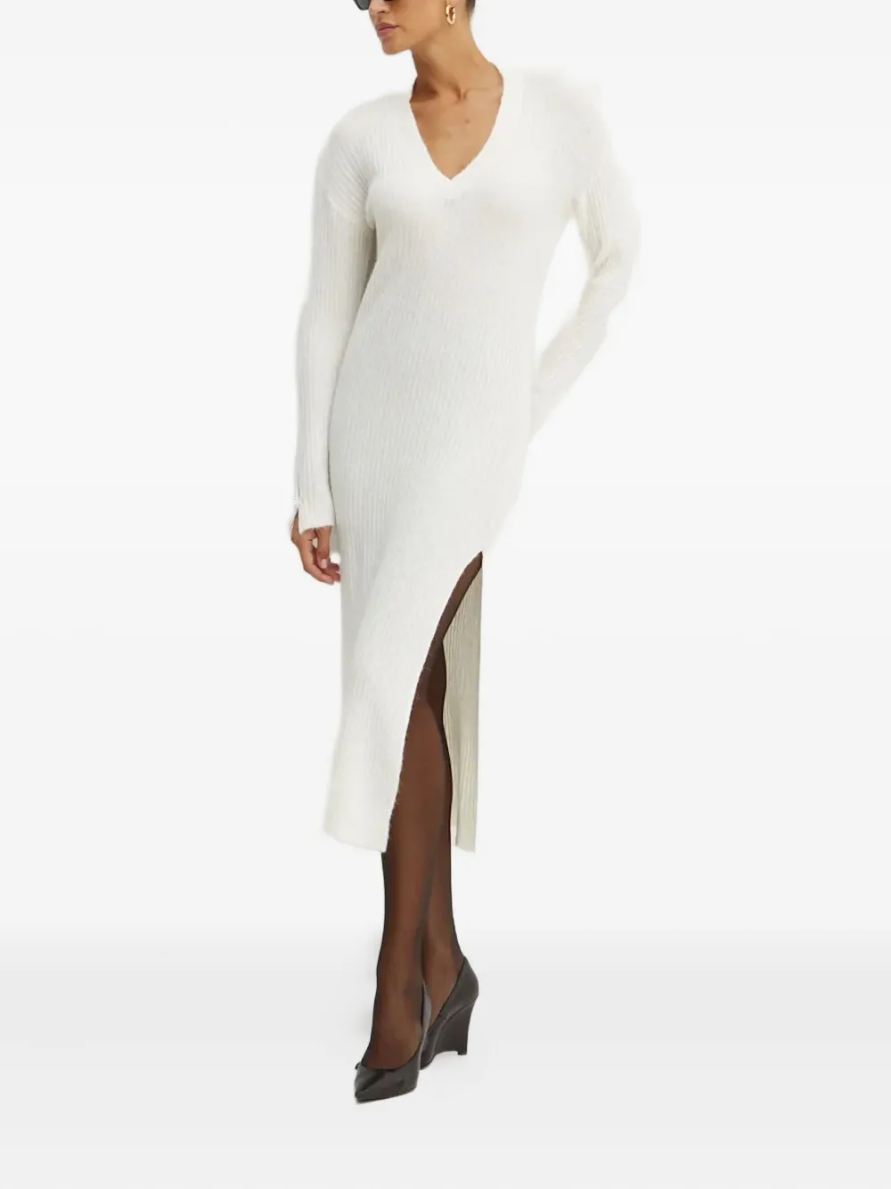 LIU JO Midi-jurk met V-hals - Beige