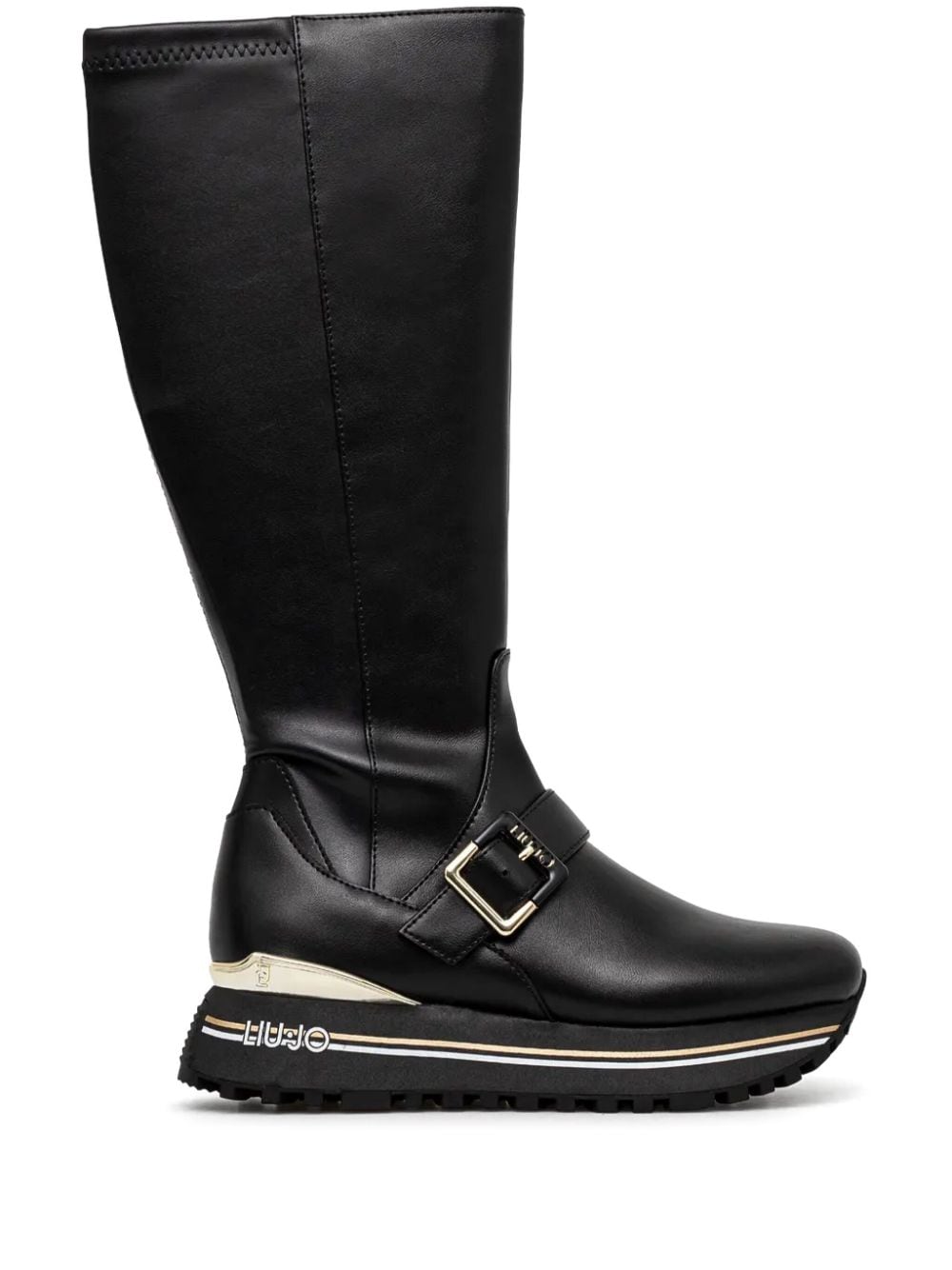 LIU JO logo boots Black