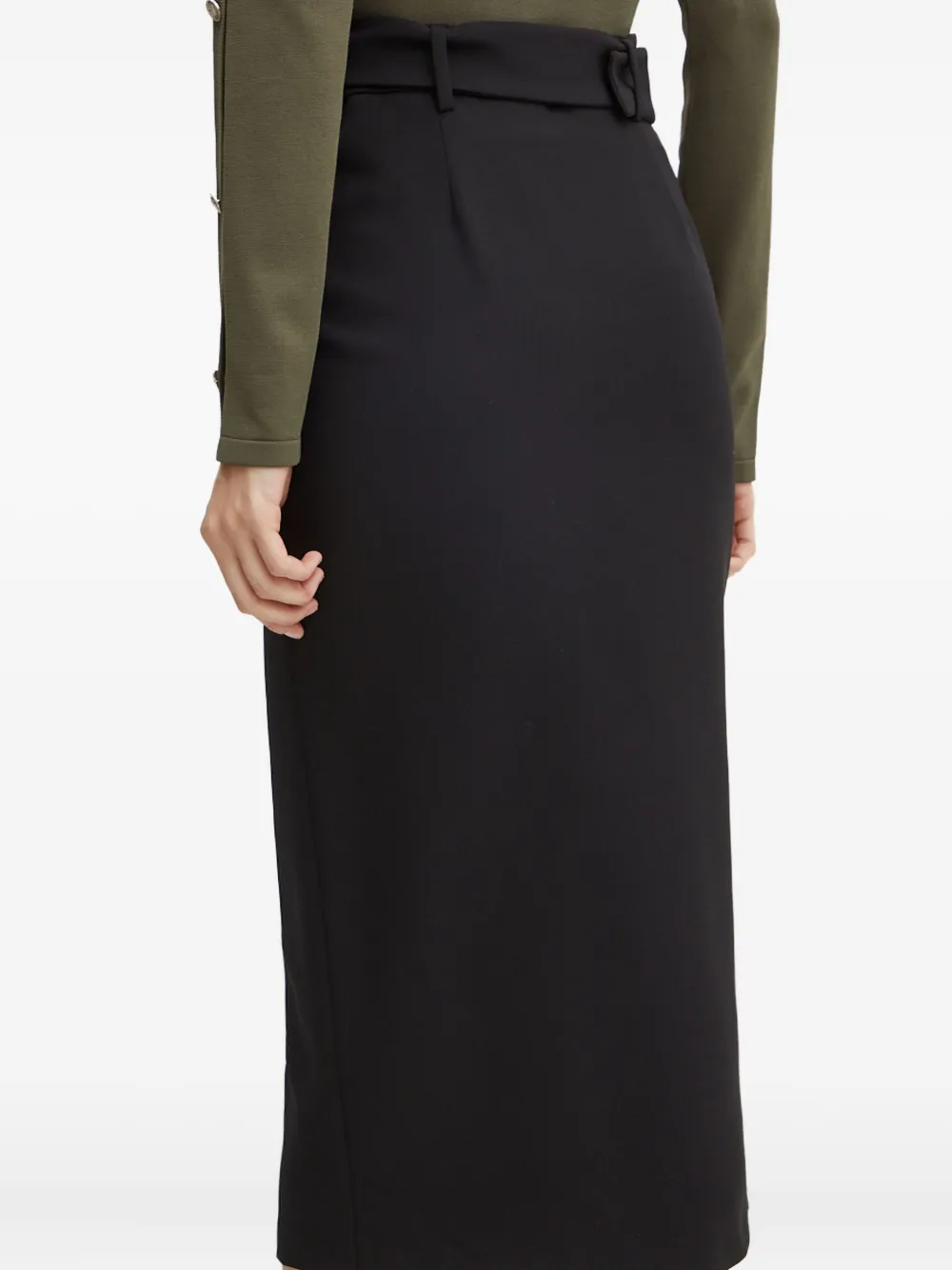 Liu •jo Zip-fastening Midi Skirt In Black