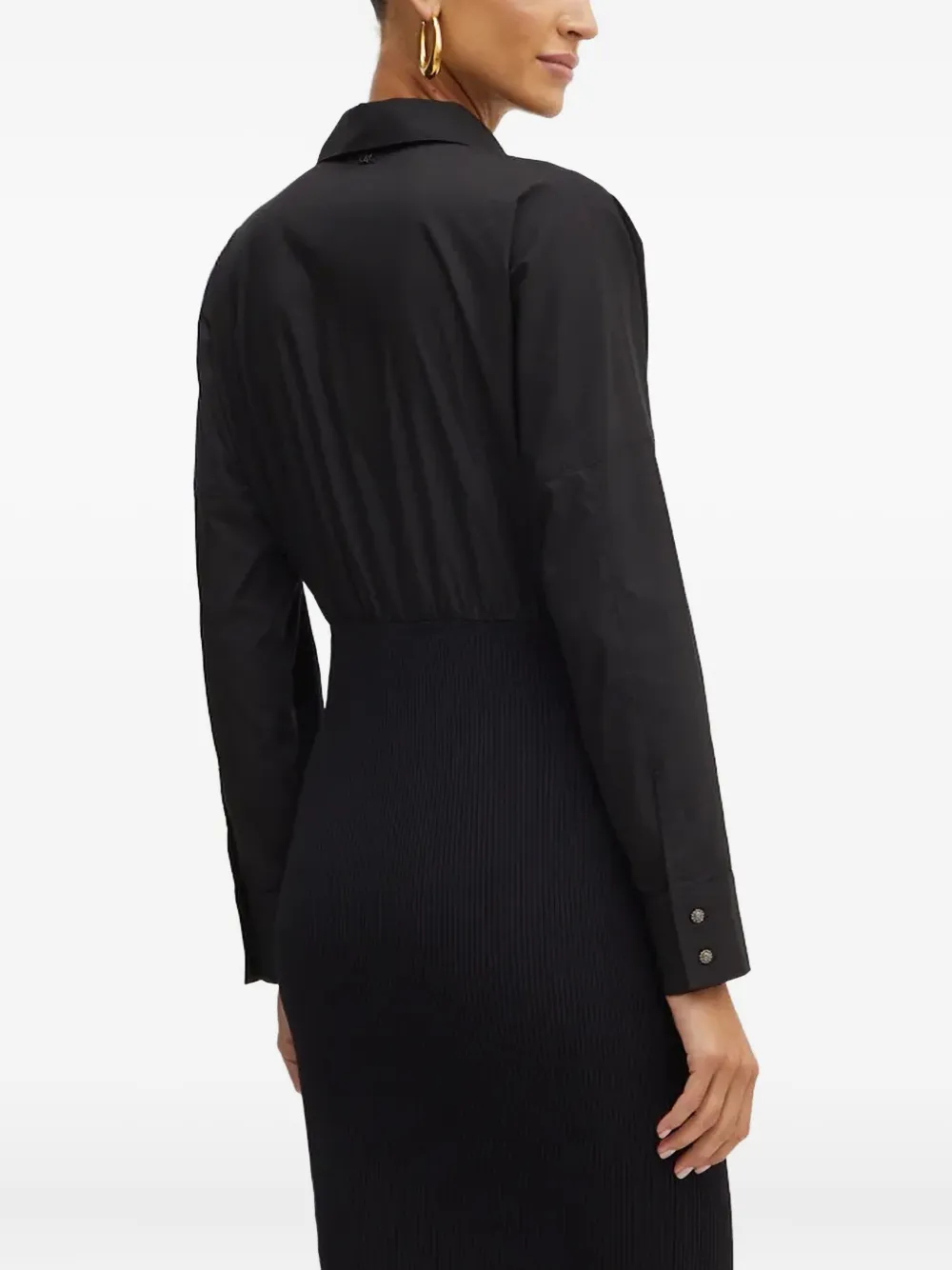 LIU JO Midi-jurk met lange mouwen Zwart