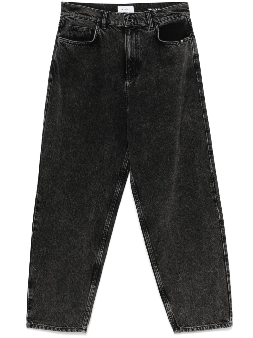 AMISH washed-effect jeans - Black