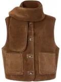 STUDIO TOMBOY shearling vest - Brown