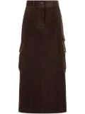 STUDIO TOMBOY corduroy cargo skirt - Brown