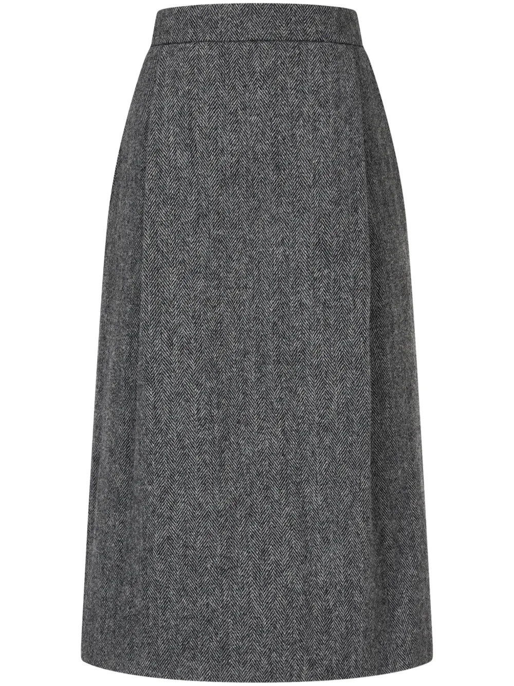 herringbone wool skirt