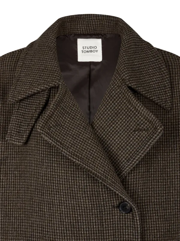 STUDIO TOMBOY Checked Coat | Brown | FARFETCH