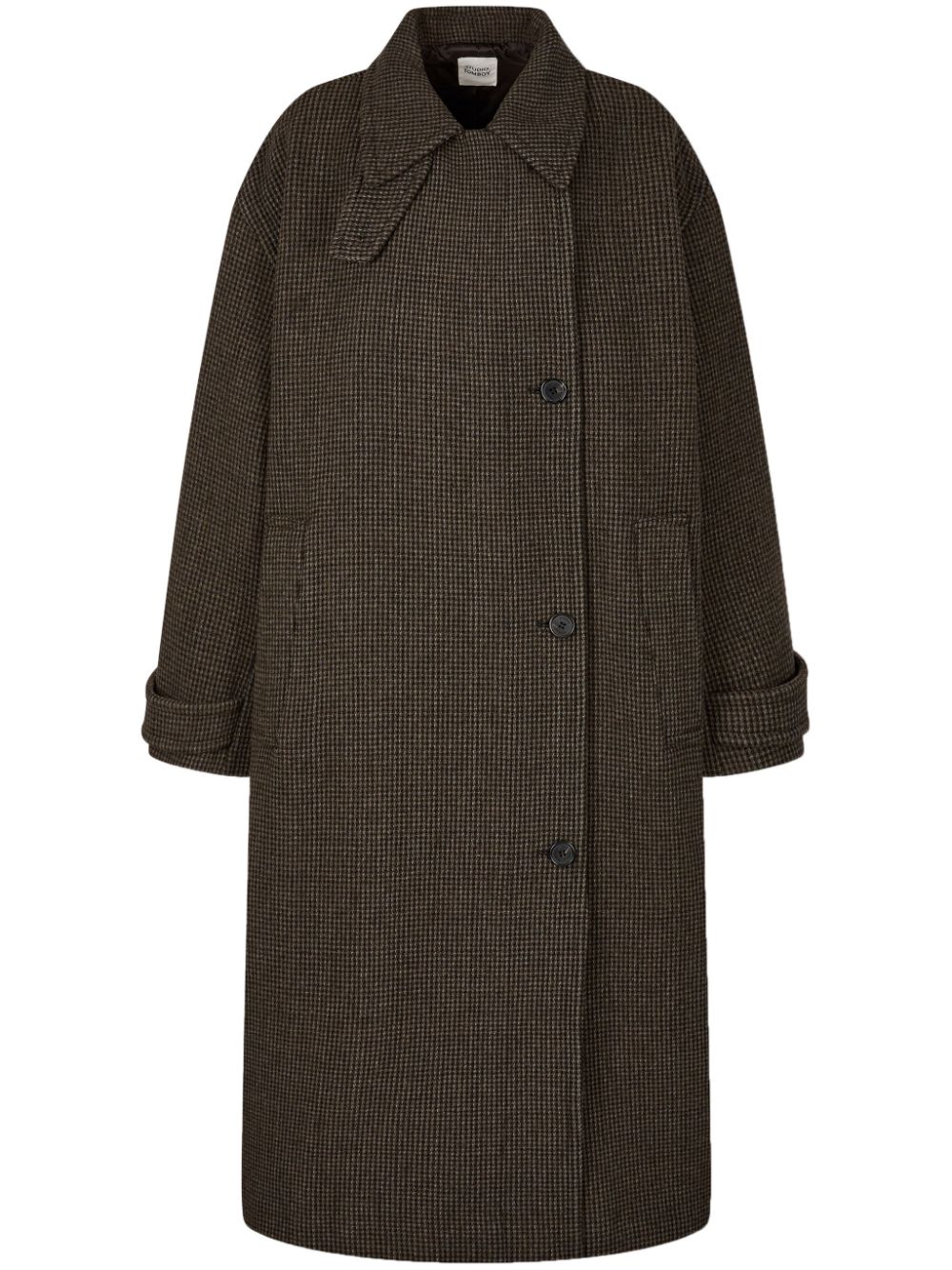 STUDIO TOMBOY checked coat - Brown