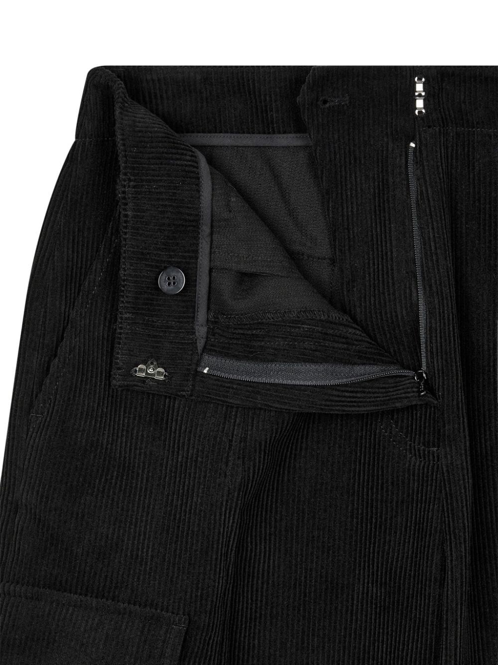 Shop Studio Tomboy Corduroy Cargo Pants In Black