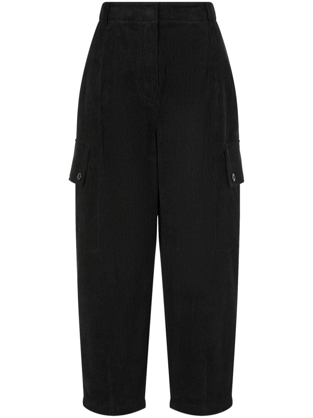 Shop Studio Tomboy Corduroy Cargo Pants In Black