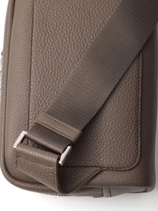 Prada Brique Saffiano Leather Bag | Grey | FARFETCH