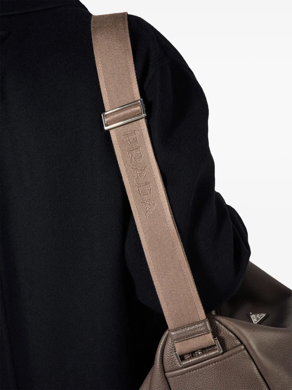 Prada Leren schoudertas Grijs