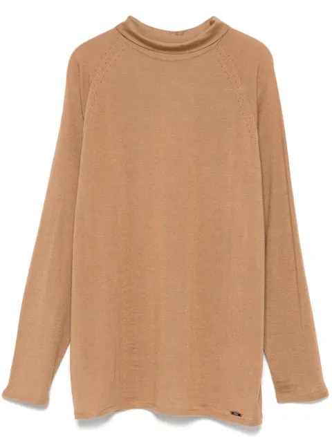 Kiton pointelle-trim sweater