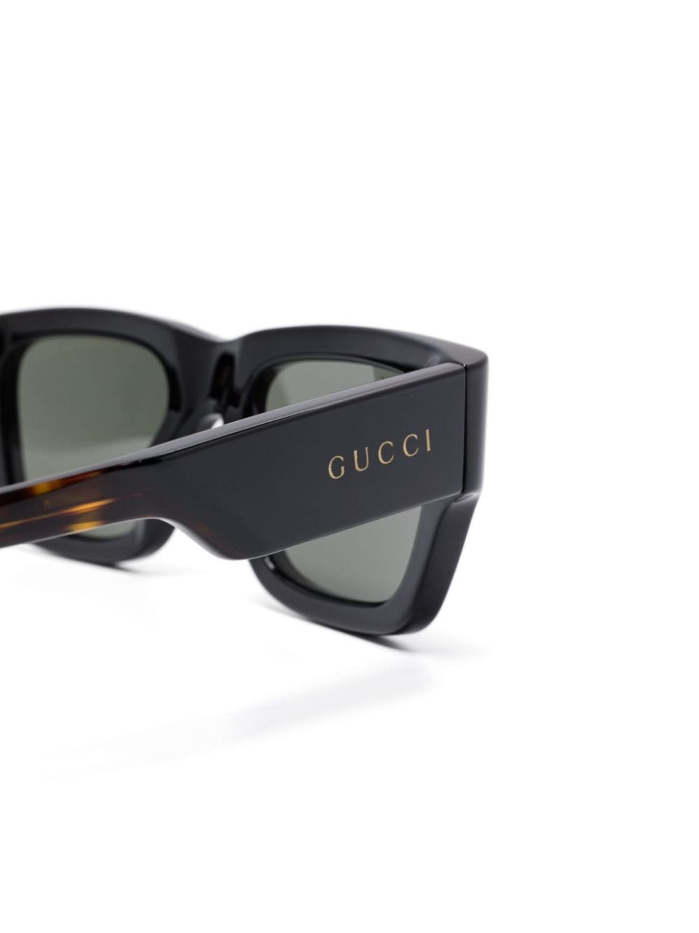 Shop Gucci Rectangular-frame Sunglasses In Black