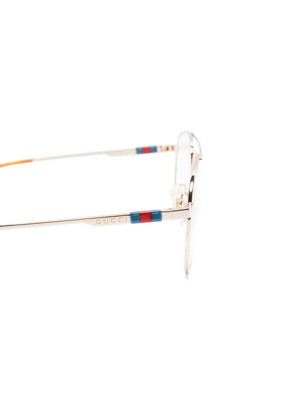 Gucci Pilot-frame Glasses In Gold