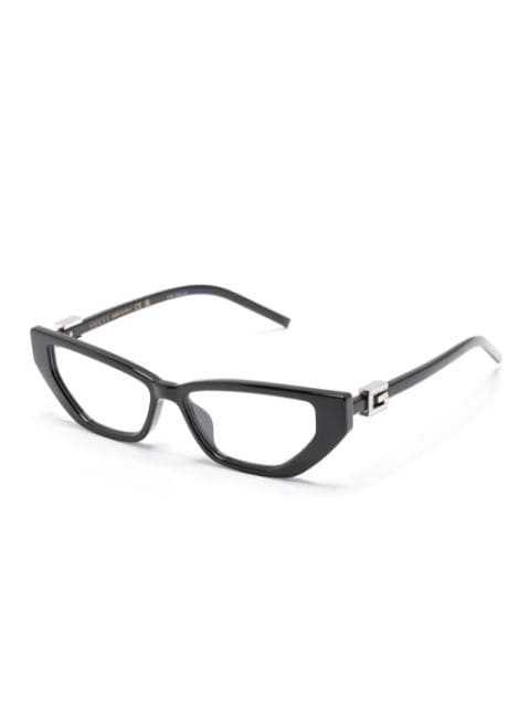 cat eye-frame glasses