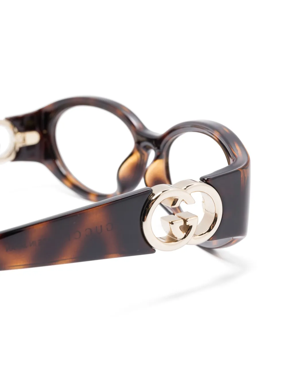 Gucci Oval-frame Glasses In Black