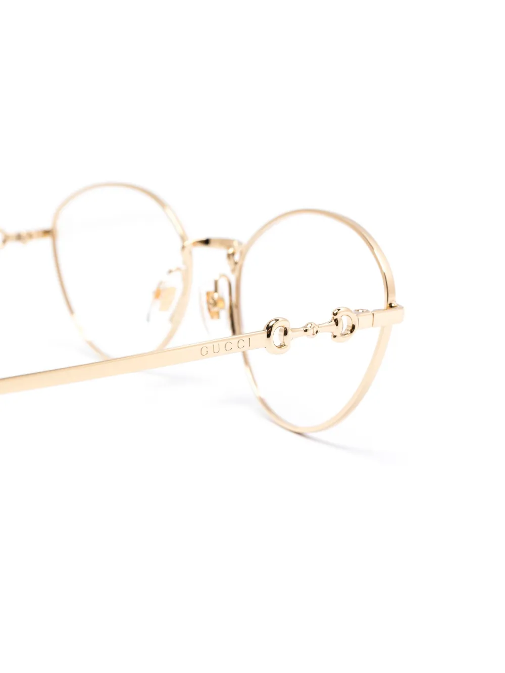 Gucci Cat-eye Glasses In Gold