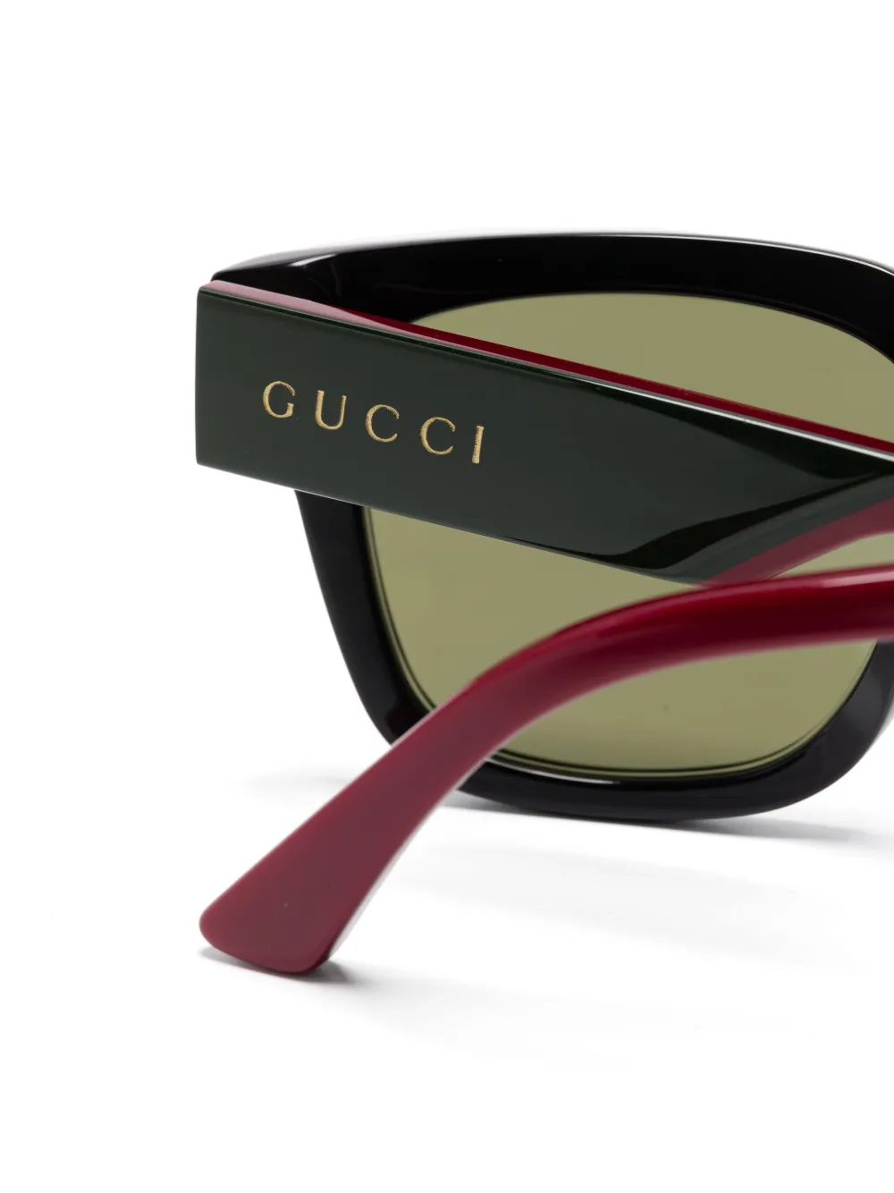 Gucci Eyewear Zonnebril met oversized montuur Zwart