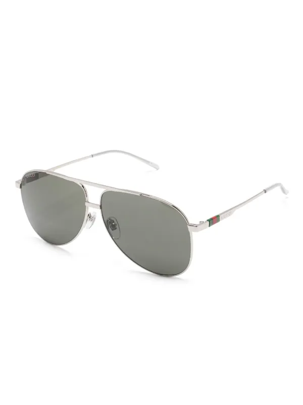 Gucci Eyewear パイロット サングラス | シルバートーン | FARFETCH JP