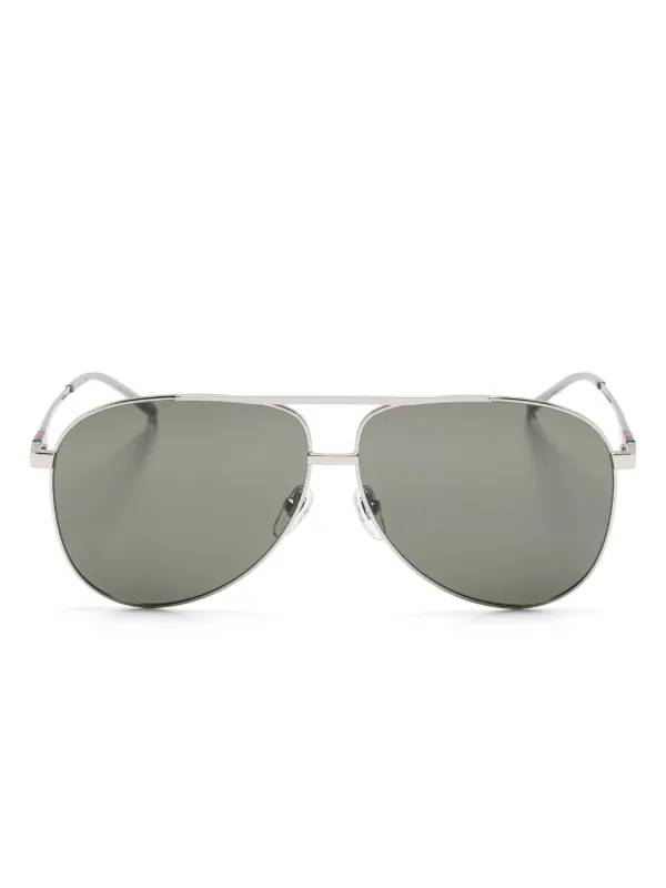 Gucci Eyewear パイロット サングラス | シルバートーン | FARFETCH JP