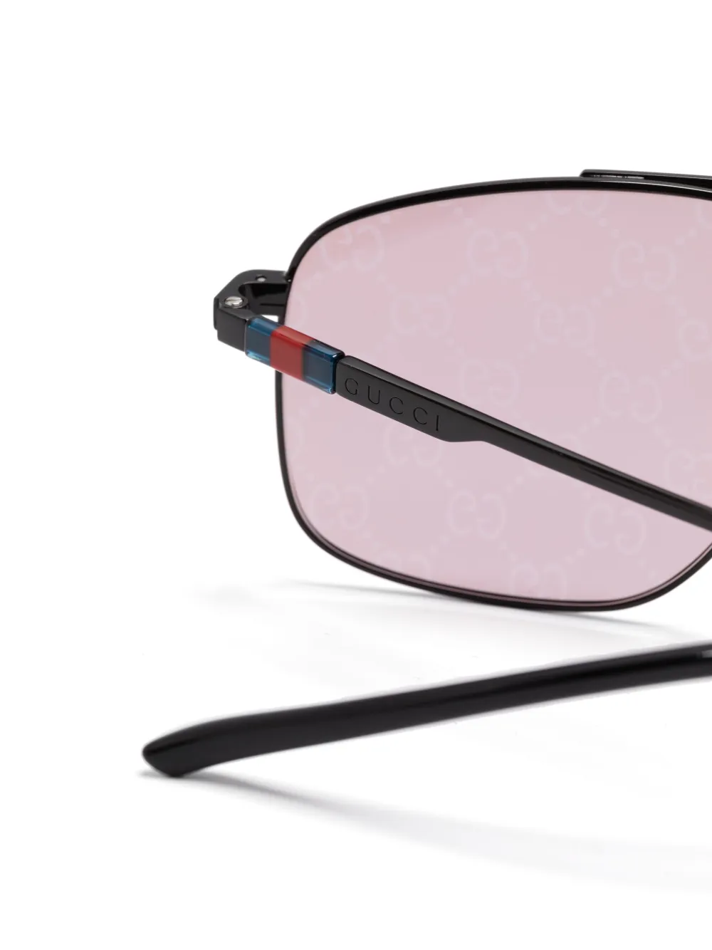 Gucci Eyewear Zonnebril met piloten montuur Zwart