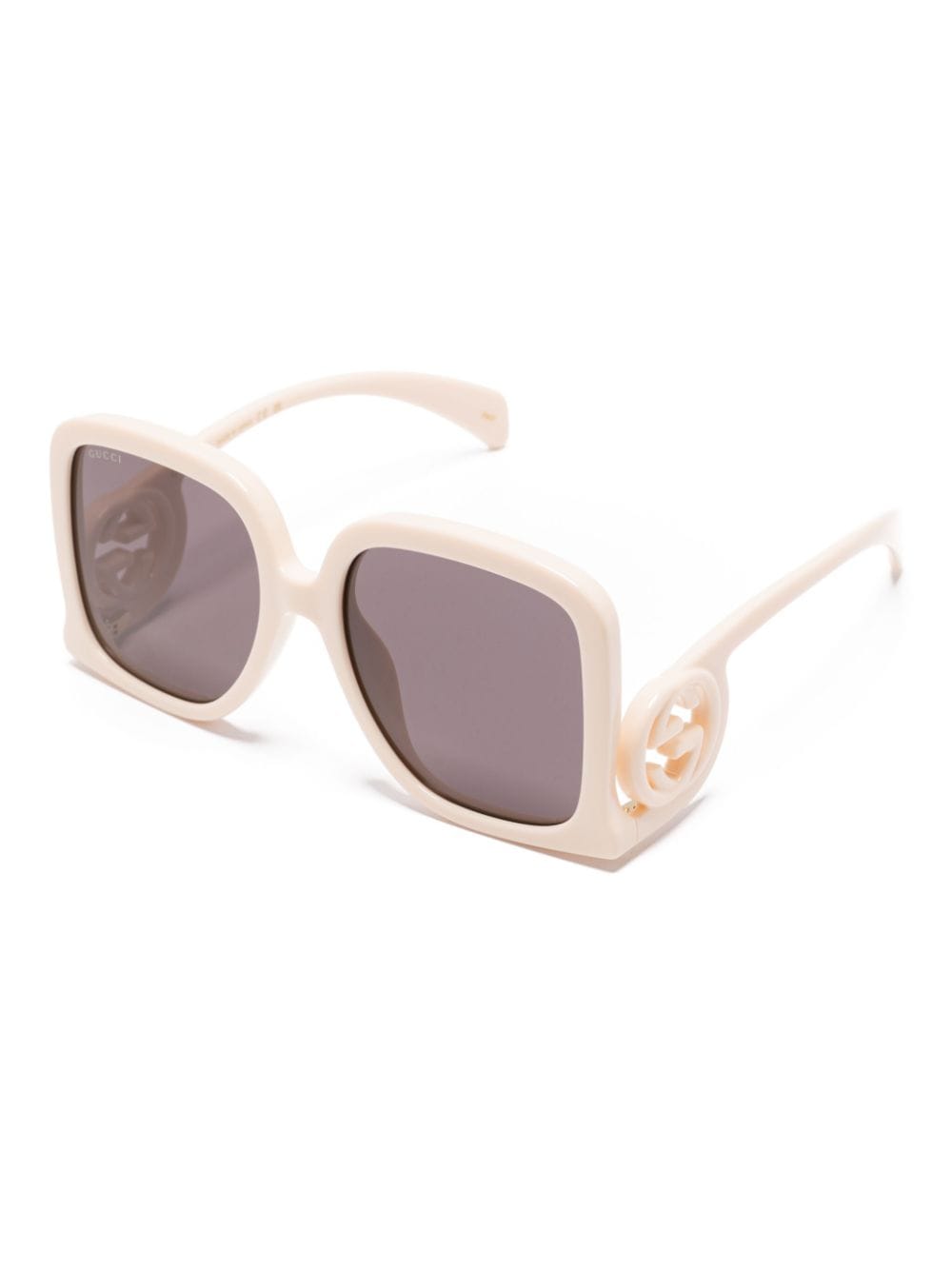 Gucci Eyewear Zonnebril met oversized montuur - Beige