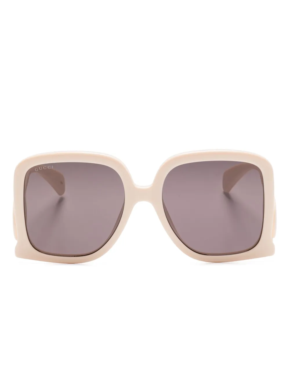 Gucci Eyewear Zonnebril met oversized montuur Beige