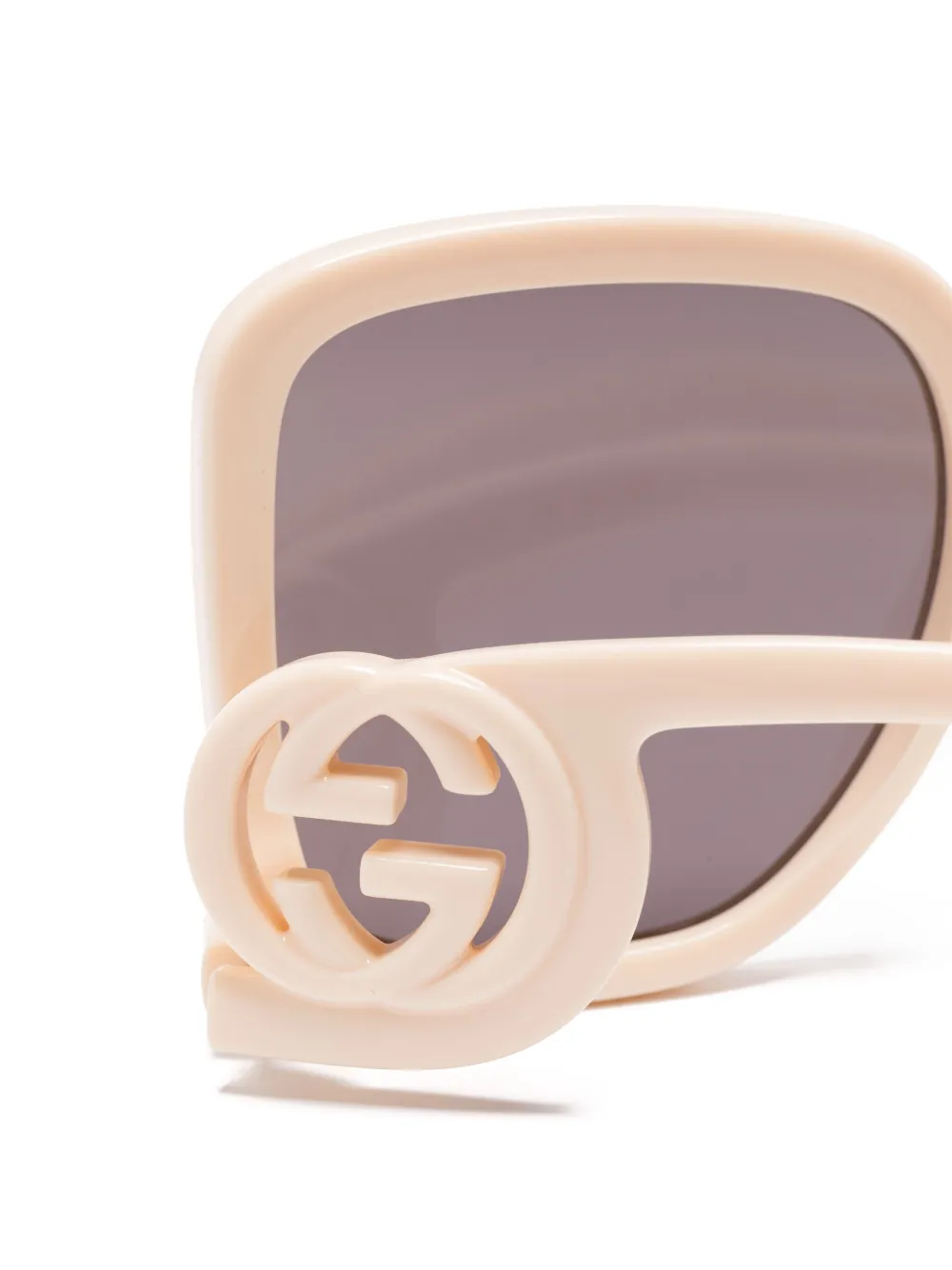 Gucci Eyewear Zonnebril met oversized montuur Beige