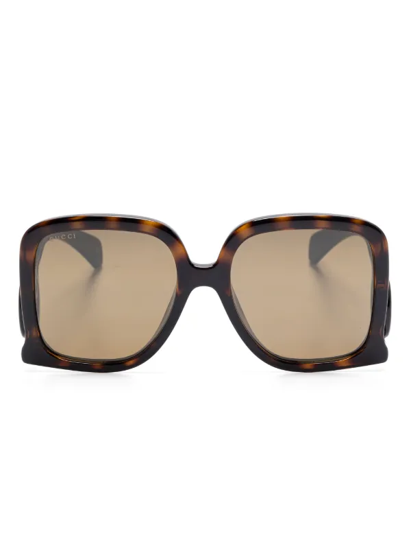 Gucci Eyewear GG1326S サングラス | ブラウン | FARFETCH JP