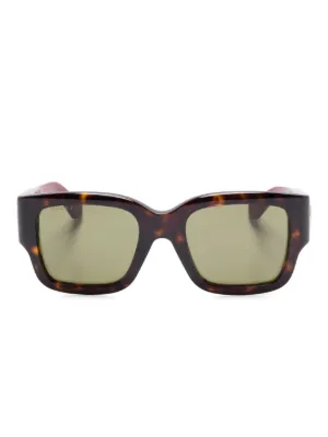 Gucci Eyewear キャットアイ サングラス | ブラウン | FARFETCH JP