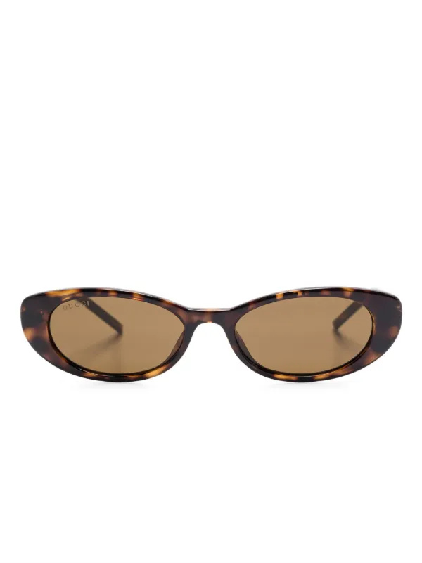 ✨美品✨GUCCI キャットアイサングラス ブラウン Gucci Eyewear キャットアイ サングラス | ブラウン | FARFETCH JP