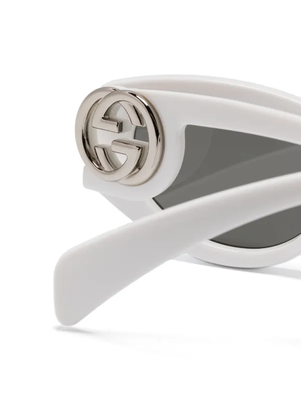 Gucci Eyewear キャットアイ サングラス | ホワイト | FARFETCH JP