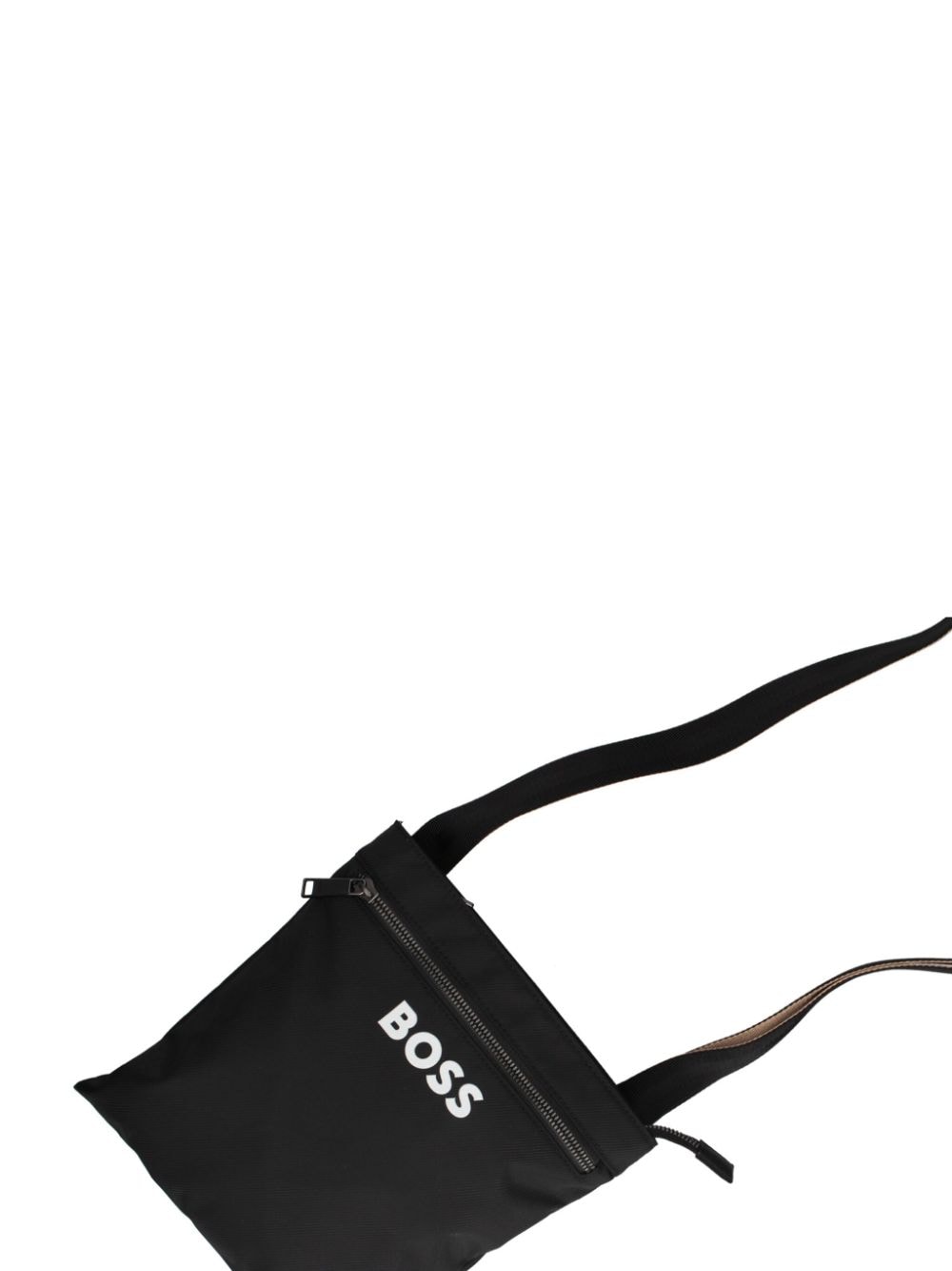 Shop Hugo Boss Logo-print Messenger Bag In Black