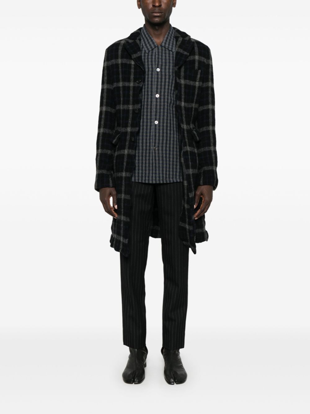 Comme des Garçons Homme Plus pinstripe-pattern trousers - Zwart