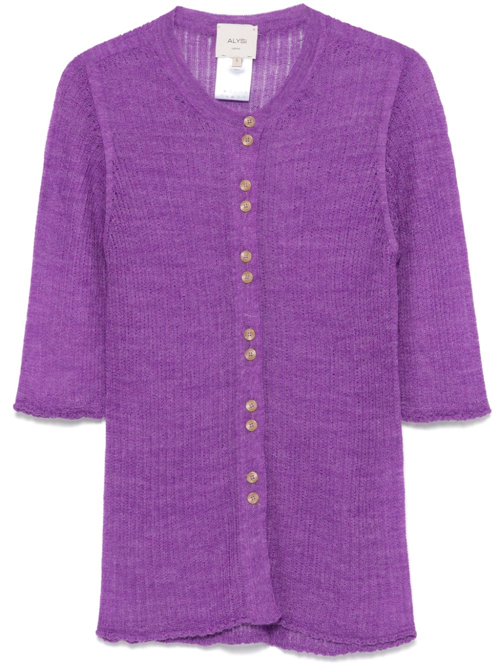 Alysi open-knit cardigan - Purple