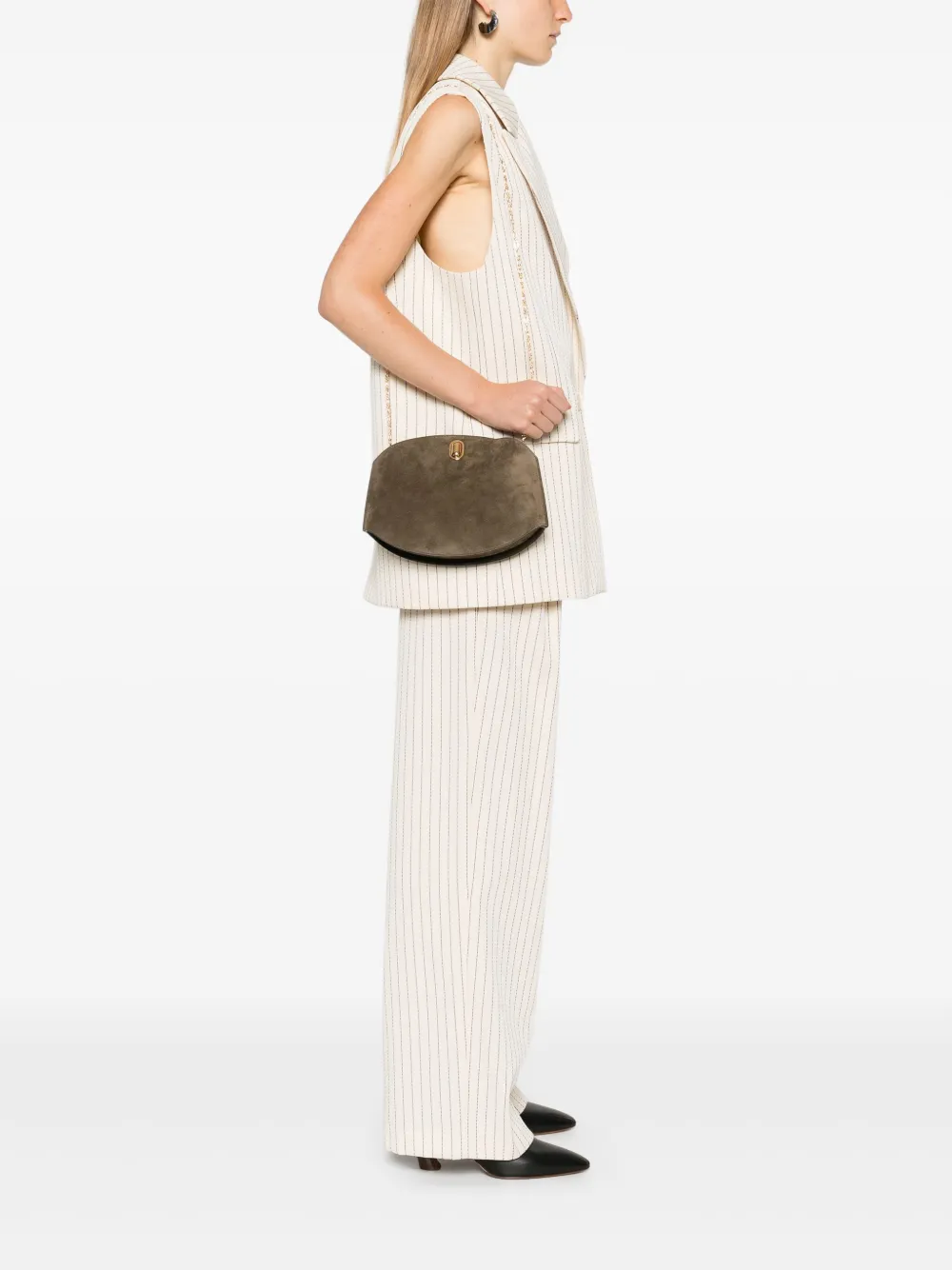 Savette Tondo clutch - Bruin
