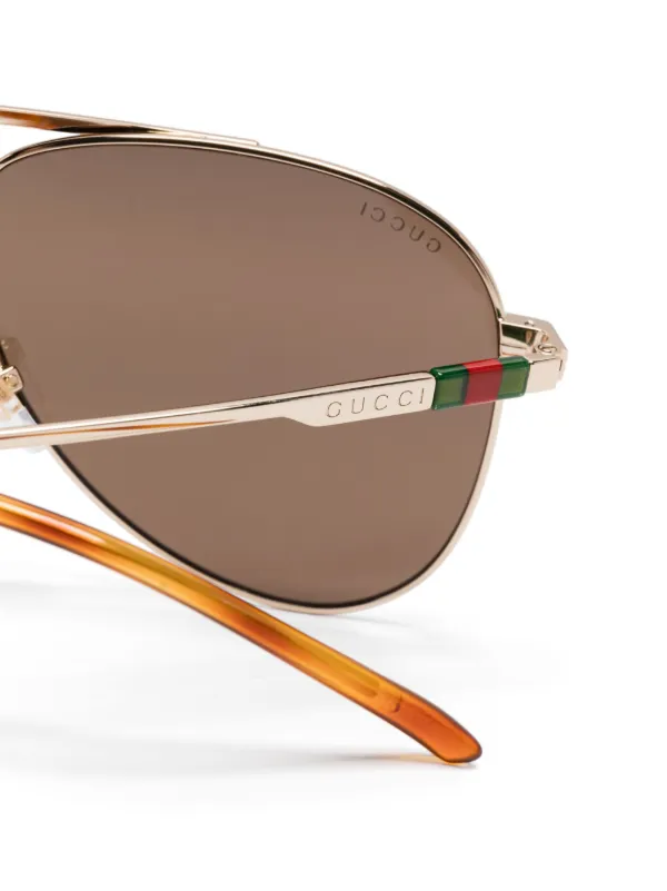 Gucci Eyewear pilot-frame Sunglasses Neutrals FARFETCH IN