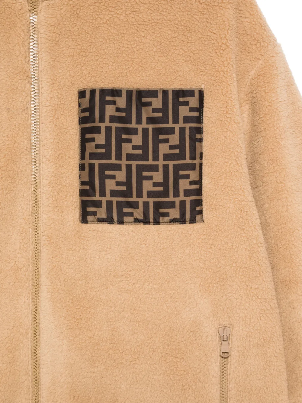 Fendi Kids Fleece jack Bruin