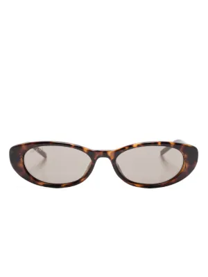 oval-frame sunglasses