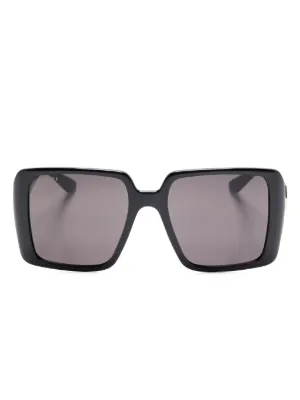 Gucci Eyewear Interlocking G rectangle-frame Sunglasses | Black
