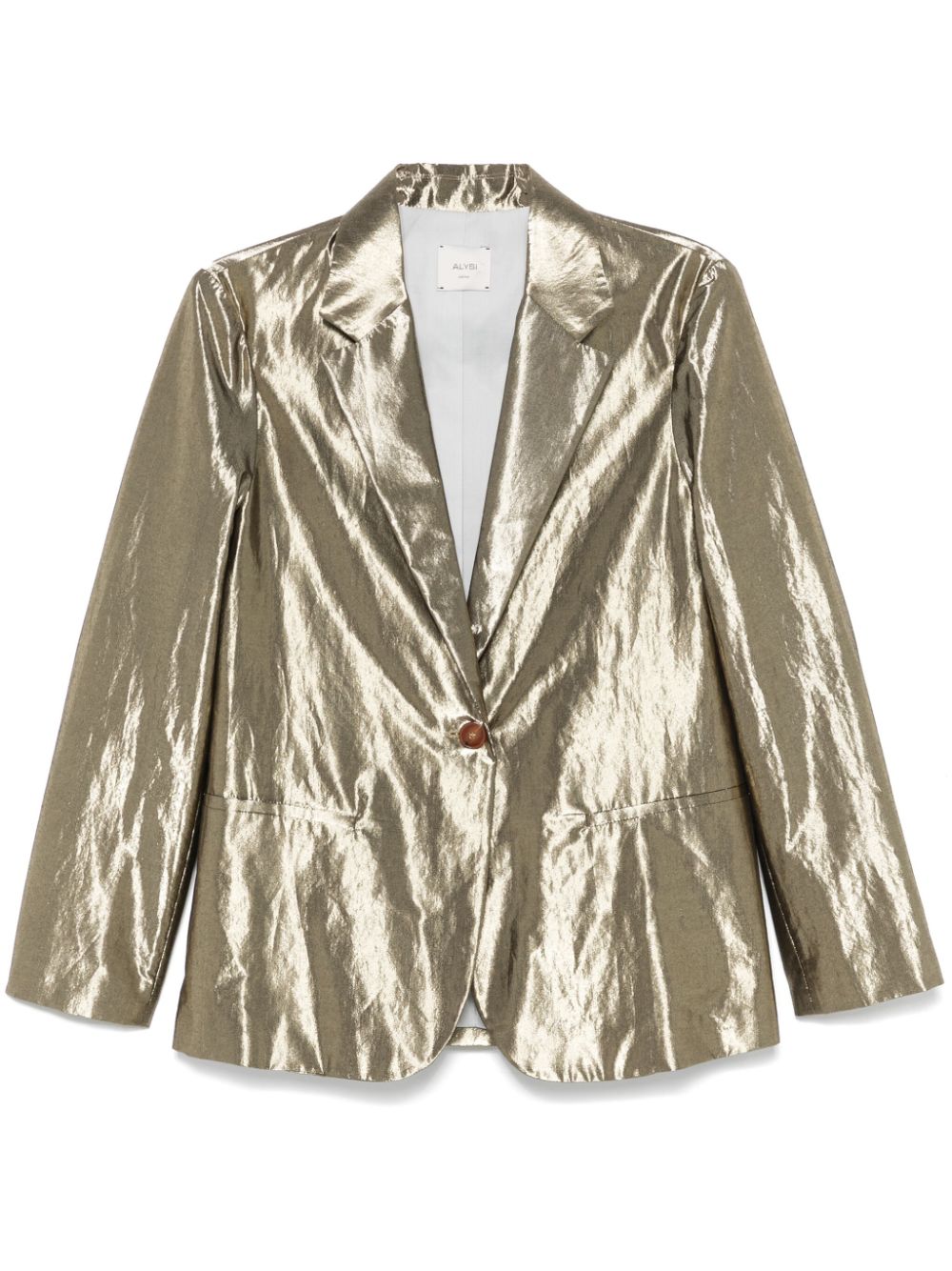 Alysi metallic-effect blazer - Gold