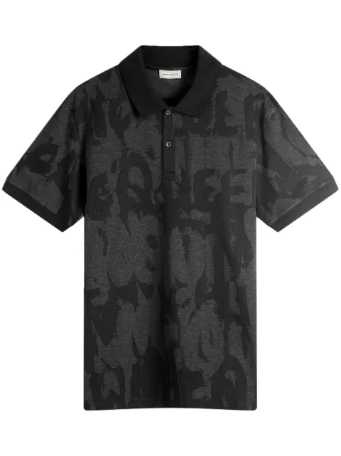 Alexander McQueen Graffiti polo shirt 