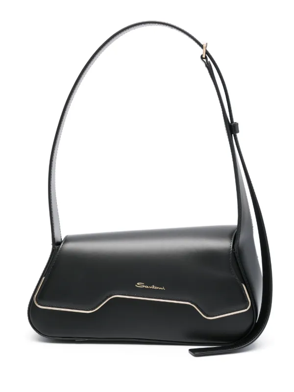 Santoni Thepluto Shoulder Bag in Black